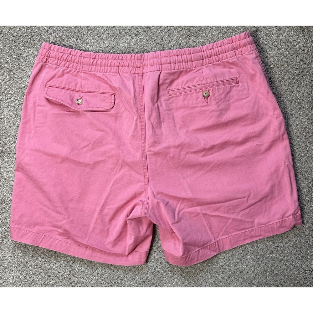 Polo Ralph Lauren Mens XL Shorts Classic Fit Chino Elastic Waist 6" Inseam Pink - Picture 5 of 6